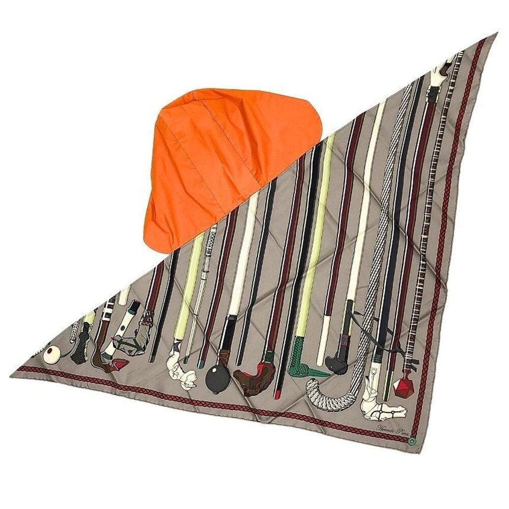 HERMES Gray Scarf